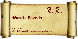 Németh Rezeda névjegykártya